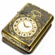 Photo1: Zippo Armor Case Watch Arabesque Shell Inlay Both Sides Etching Brass Japan Limited (1)