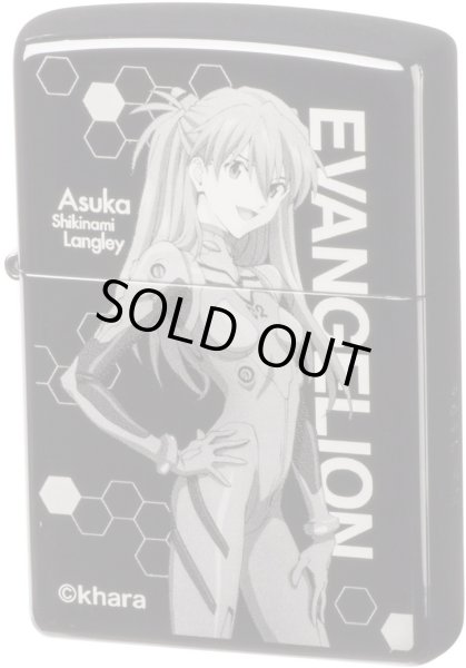 Photo1: Zippo Evangelion Eva Asuka Langley Black Titanium Coating Japan Limited Oil Lighter (1)