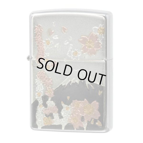 Photo1: Zippo Ukiyoe Sakura Mt.Fuji Cherry Blossoms Electroforming Japan Limited Oil Lighter (1)