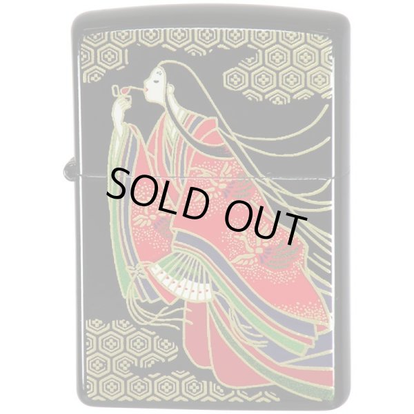 Photo1: Zippo Windy Girl Beautiful Heian Japanese Traditional Kimono Makie Japan Limited Oil Lighter (1)