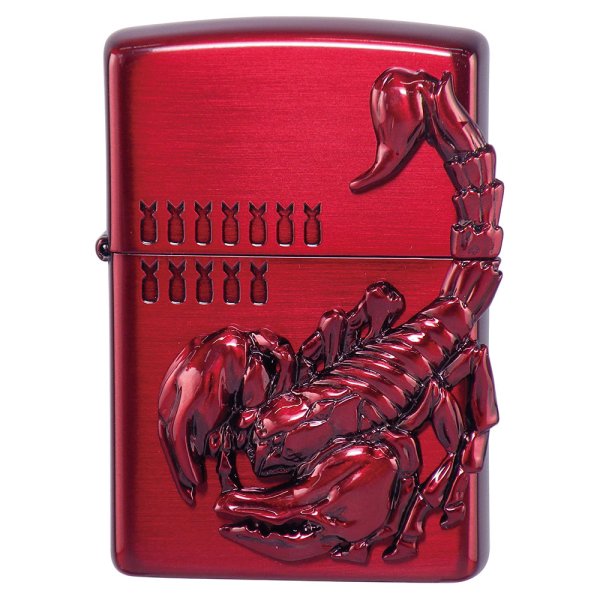 Photo1: Zippo Venom Big Scorpion Metal Etching Red Plating Japan Limited Oil Lighter (1)