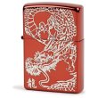 Photo1: Zippo Rampage Dragon Kanji Etching Silver Red Ion Coating Japan Limited Oil Lighter (1)