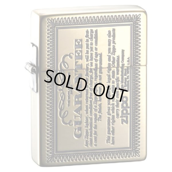 Photo1: Zippo 1935 Replica Guarantee Card Design Antique Brass Plating Etching Japan Limited Oil Lighter (1)