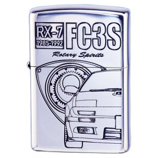Zippo Mazda RX-7 FD3S Etching Oxidized Silver Plating Japan 
