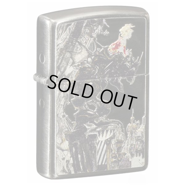 Photo1: Final Fantasy Zippo Amano Yoshitaka Machi City Black Silver Plating Both Sides Etching Japan Limited Oil Lighter (1)