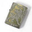 Photo1: Zippo Cerberus Both Sides Etching Oxidized Silver Brass Plating Japan Limited Oil Lighter (1)