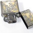 Photo3: Zippo Cerberus Both Sides Etching Oxidized Silver Brass Plating Japan Limited Oil Lighter (3)