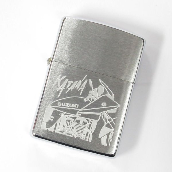 Photo1: Vintage Zippo Katana Suzuki Motorcycle Chrome Satena Etching Japan Limited Oil Lighter (1)