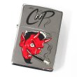 Photo1: Used Vintage Zippo Coop Smoking Devil Oil Lighter (1)