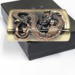 Photo4: Zippo Dragon Ryu 2-Sides Metal Antique Brass Oil Lighter Japan Limited (4)