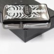 Photo5: Vintage Zippo VANSON Leather Logo Metal Skeleton Design Black Japan Limited Oil Lighter (5)