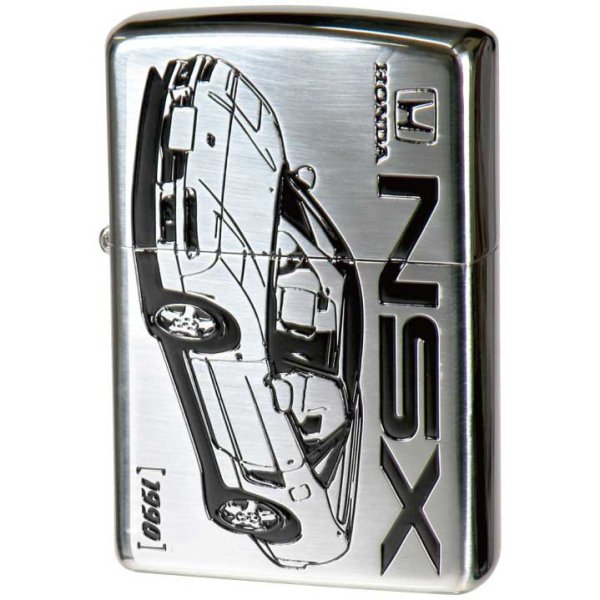 Photo1: Zippo Honda NSX 1990 Etching Oxidized Silver Plating Japan Limited Oil Lighter (1)