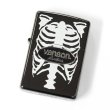 Photo1: Vintage Zippo VANSON Leather Logo Metal Skeleton Design Black Japan Limited Oil Lighter (1)