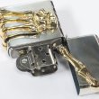 Photo3: VIntage Zippo Gold Bone Hand 3-sides Metal Silver Plating Japan Limited Oil Lighter (3)