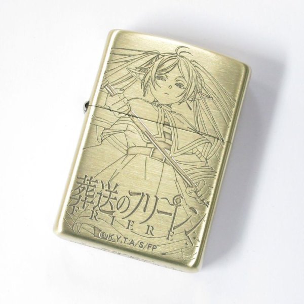 Photo1: Zippo Frieren Beyond Journey's End Oxidized Brass Both Sides Etching Japan Limited Japanese Anime Oil Lighter (1)