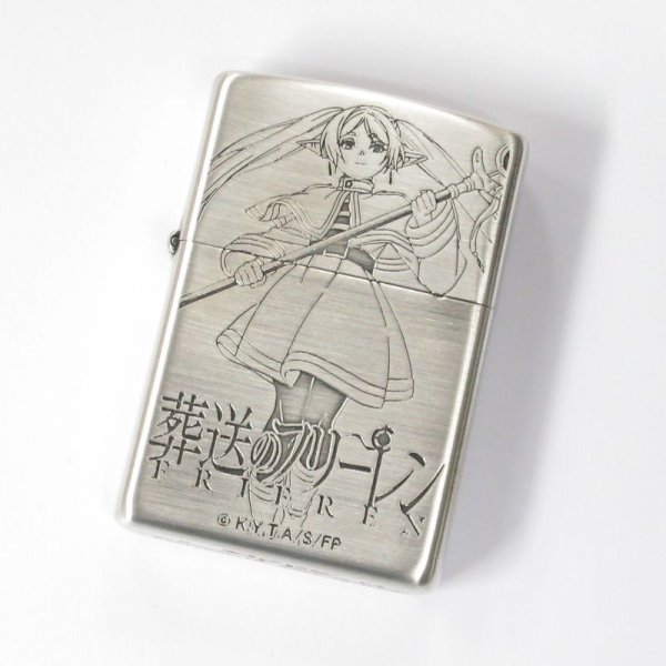 Photo1: Zippo Frieren Beyond Journey's End Oxidized Silver Both Sides Etching Japan Limited Japanese Anime Oil Lighter (1)