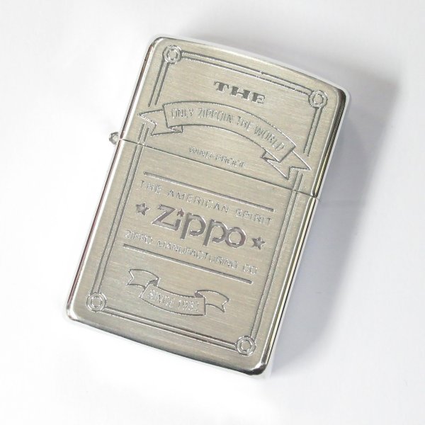 Photo1: Outlet Vintage Zippo Logo Italic Bottom Etching Silver 1990 Japan Limited Oil Lighter (1)