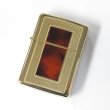 Photo1: Vintage Zippo Mesh Marble Design Both Sides Etching Italic Bottom Gold Tank 1989 Japan Limited Oil Lighter (1)