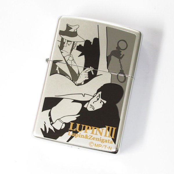 Photo1: Vintage Zippo Lupin the Third Zenigata 2008 Japan Limited Japanese Anime Oil Lighter (1)