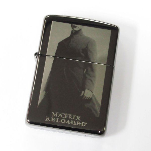 Photo1: Vintage Zippo Matrix Reloaded Neo Black Nickel Plating 2003 Japan Limited Oil Lighter (1)