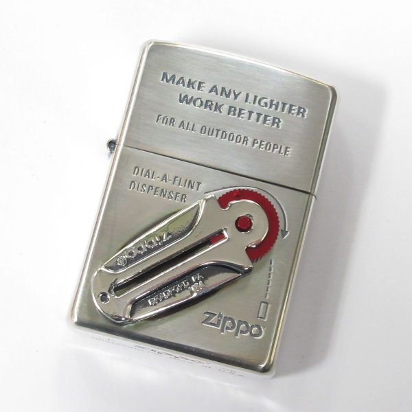 Photo1: Vintage Zippo Flint Case Metal Oxidized Silver Plating Etching 2008 Japan Limited Oil Lighter (1)