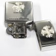 Photo3: Vintage Zippo Gothic Double Cross Metal Silver Etching 2003 Japan Limited Oil Lighter (3)