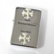 Photo1: Vintage Zippo Gothic Double Cross Metal Silver Etching 2003 Japan Limited Oil Lighter (1)