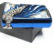 Photo3: Zippo Angel's Wings 3-sides Metal Japan 1000 Limited PAW-116BL Ion Blue Silver Etching Oil Lighter (3)