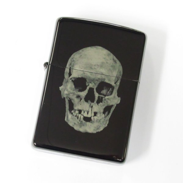 Photo1: Vintage Zippo Skull Black Titanium Coating Laser Marking Japan Limited Oil Lighter (1)