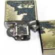 Photo3: Vintage Zippo Godzilla 2000 Antique Brass Plating Both Sides Etching Japan Limited Oil Lighter (3)