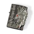 Photo1: Zippo Dragon Head 2-sides Metal Flame Black Nickel Plating Etching Japan Limited Oil Lighter (1)