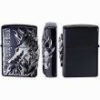 Photo6: Zippo Dragon Head 2-sides Metal Flame Black Nickel Plating Etching Japan Limited Oil Lighter (6)