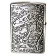 Photo2: Zippo Dinosau Dino Tyrannosaurus T-Rex Oxidized Silver Plating Both Sides Etching Japan Limited Oil Lighter (2)