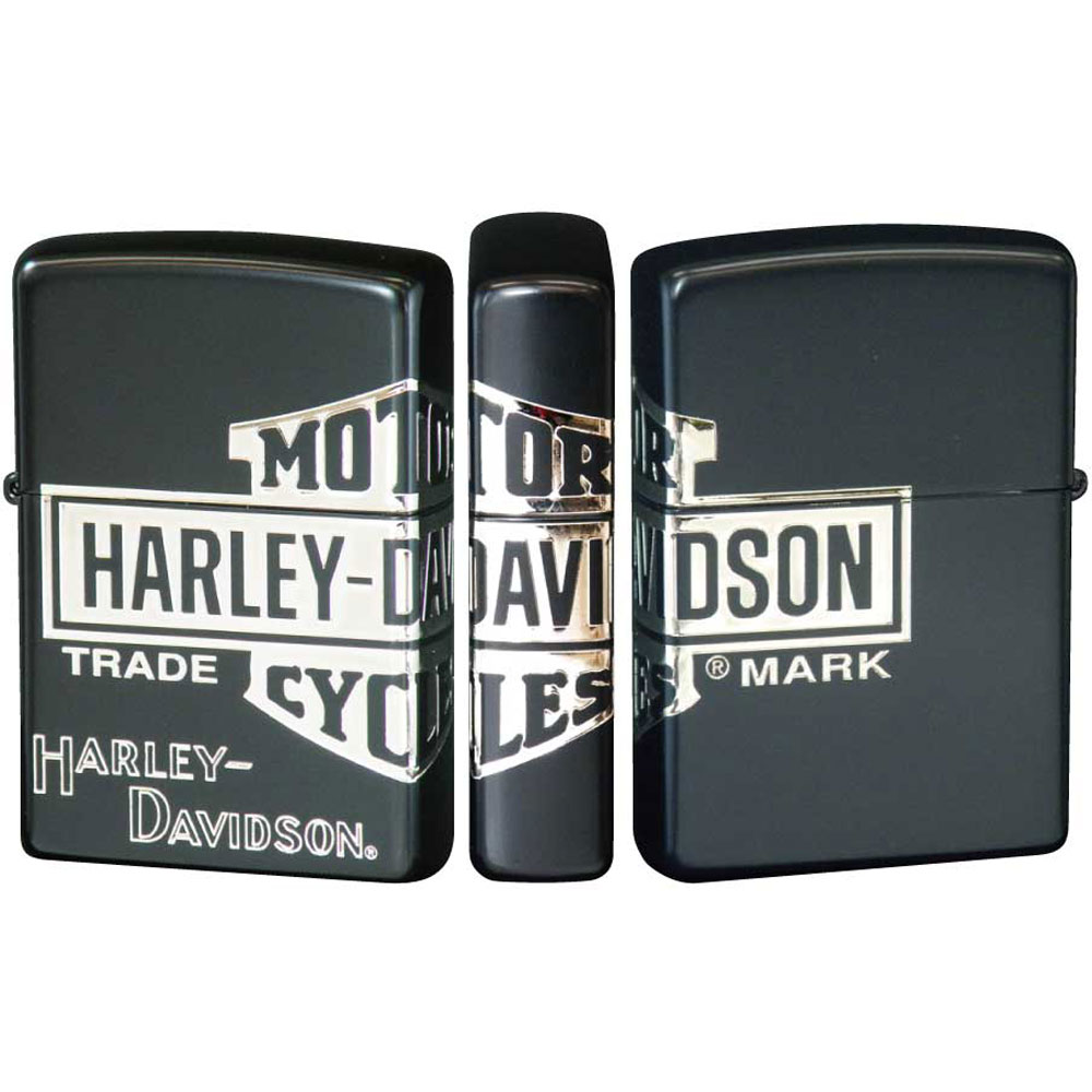 Zippo Harley Davidson Japan Limited Bar Shield 3-sides Etching Matte ...