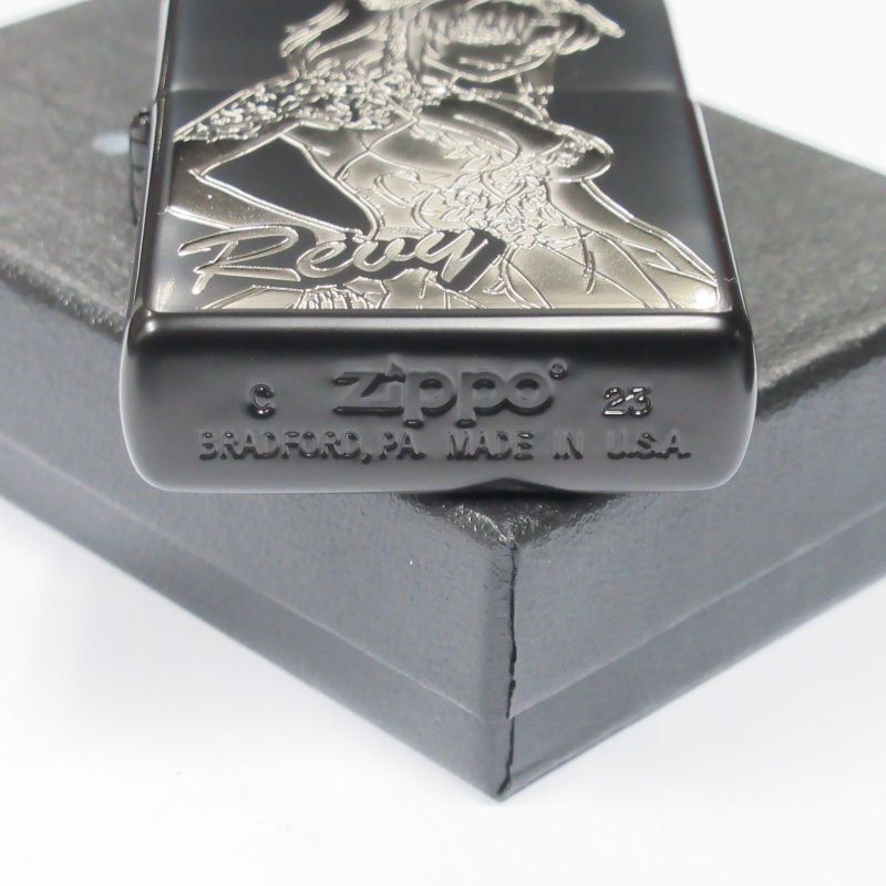 Zippo BLACK LAGOON 20th Anniversary Limited Revy Matte Black Silver Etching  Japanese Anime Japan Oil Lighter