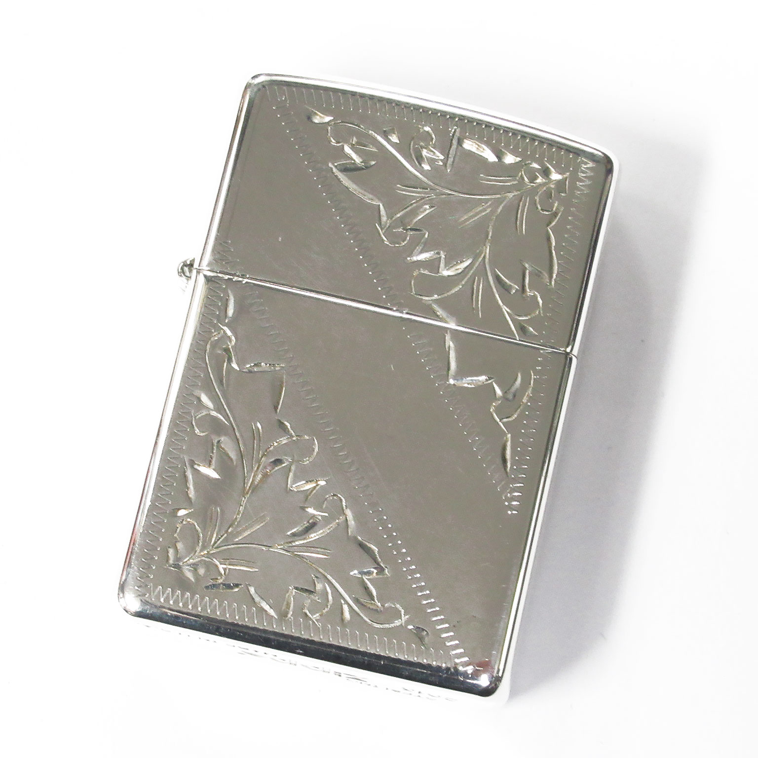 Used Sterling Silver Zippo Arabesque Both Sides Hand Carved 2013 Japan Limited Oil Lighter